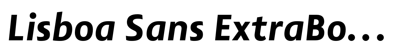 Lisboa Sans ExtraBold Italic